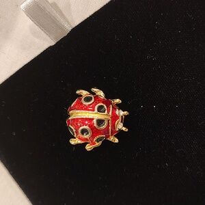 Vintage Ladybug Rhinestone Pin Brooch